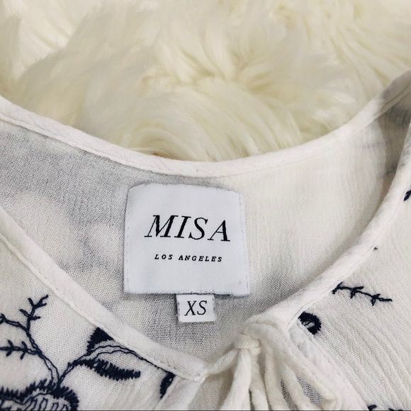 Misa Los Angeles Aleks Embroidered Top Size XS - Picture 8 of 9